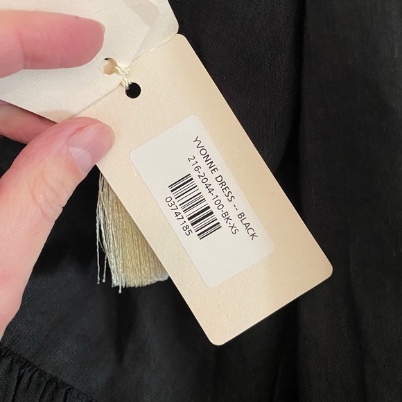 NWT Doen Yvonne dress black size XS - Picture 6 of 7